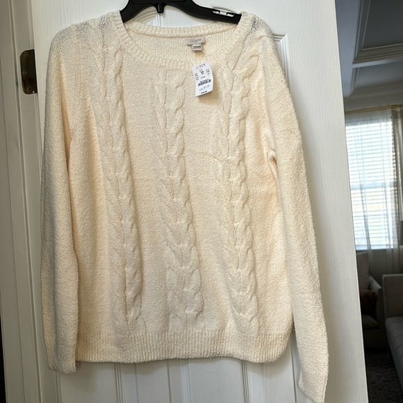 J.Crew Cable Knit Sweater L - Picture 1 of 4
